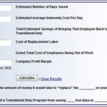 Transitional Duty Cost Calculator